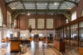 Schaerbeek, Brussels Capital Region - Belgium - Vintage waiting hall of the railwaystation at the Trainworld museum in art deco