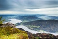 Schafberg mountain panoramic view Royalty Free Stock Photo