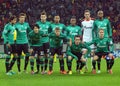 Schalke 04 lineup before UEFA Champions League game Royalty Free Stock Photo