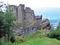 Schalun Castle German Burg Schalun or Ruine Schalun, also known colloquially as Wildschloss Castle in the wild - Vaduz Royalty Free Stock Photo