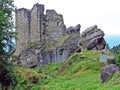 Schalun Castle German Burg Schalun or Ruine Schalun, also known colloquially as Wildschloss Castle in the wild - Vaduz Royalty Free Stock Photo