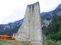 Schalun Castle German Burg Schalun or Ruine Schalun, also known colloquially as Wildschloss Castle in the wild - Vaduz Royalty Free Stock Photo