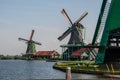 Schansend windmills netherlands Royalty Free Stock Photo