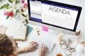 Schedule Calendar Agenda Reminder Personal Organizer Concept Royalty Free Stock Photo