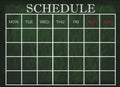 Schedule on chalkboard Royalty Free Stock Photo