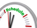 Schedule clock Royalty Free Stock Photo