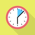 Schedule clock icon, flat style Royalty Free Stock Photo