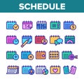 Schedule Collection Elements Icons Set Vector Royalty Free Stock Photo