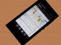 Schedule forex stock market on mobile devices Royalty Free Stock Photo