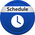 Schedule icon web button Royalty Free Stock Photo