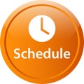 Schedule icon web button Royalty Free Stock Photo