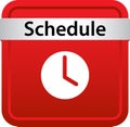 Schedule icon web button Royalty Free Stock Photo