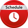 Schedule icon web button Royalty Free Stock Photo