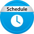 Schedule icon web button Royalty Free Stock Photo