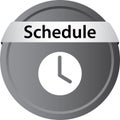 Schedule icon web button Royalty Free Stock Photo