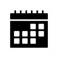 Schedule vector glyph flat icon Royalty Free Stock Photo