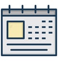 Schedule Isolated Vector Icon That can be easily Modified or Edited. Royalty Free Stock Photo