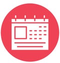 Schedule Isolated Vector Icon That can be easily Modified or Edited. Royalty Free Stock Photo