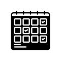 Black solid icon for Schedule Planning, planification and project Royalty Free Stock Photo
