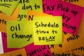 Schedule Time to Relax Reminder Note Places Above Other Todo Memos