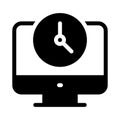 Schedule vector glyph flat icon Royalty Free Stock Photo
