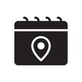 Schedule vector glyph flat icon Royalty Free Stock Photo