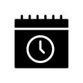 Schedule vector glyph flat icon Royalty Free Stock Photo