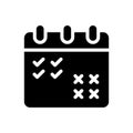 Schedule  vector glyph flat icon Royalty Free Stock Photo