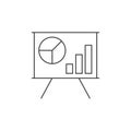 Schedule on the whiteboard line icon Royalty Free Stock Photo