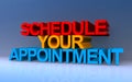 schedule your appointment on blue Royalty Free Stock Photo