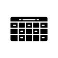 Black solid icon for Schedules, plan and program Royalty Free Stock Photo