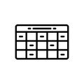 Black line icon for Schedules, plan and program Royalty Free Stock Photo