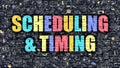 Scheduling and Timing in Multicolor. Doodle Design.