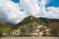 SCHEGGINO, ITALY - APRIL 20, 2023: Panoramic view of the medieval town of Scheggino in Valnerina Umbria Italy