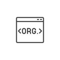 Schema Markup line icon Royalty Free Stock Photo