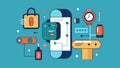 Schematic Design A technical illustration of a wearable devices internal components on a developers desk with schematics