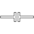 Schematic designation capacitor, capacitor for storing charge electric field energy