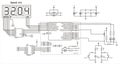 Schematic diagram of electronic device with motor on arduino.