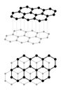 Schematic diagram of graphite layers, the crystalline form of carbon