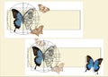 A schematic drawing of a butterfly. Royalty Free Stock Photo