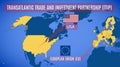 Schematic map of the Transatlantic Trade and Investment Partners