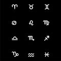 Schematic symbols for signs of zodiac