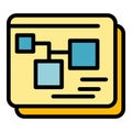 Scheme interface icon color outline vector Royalty Free Stock Photo