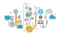 Scheme of saving cloud storage service for website banner