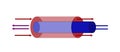 Scheme of ventilation pipes with a cold air heating system. Pipe in the pipe. Recuperation Royalty Free Stock Photo