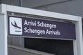 Schengen Arrivals board