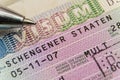 Schengen Visa Royalty Free Stock Photo