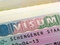 Schengen visa Royalty Free Stock Photo