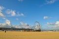 Beautiful day at Scheveningen beach, Netherlands with famous Pie Royalty Free Stock Photo