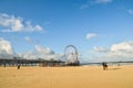 Beautiful day at Scheveningen beach, Netherlands with famous Pie Royalty Free Stock Photo